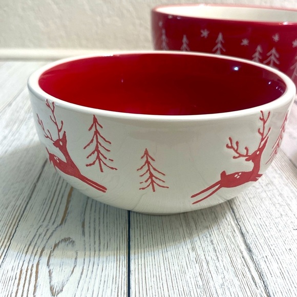 Set of 3 Ceramic Christmas Serving Bowls - Picture 4 of 6
